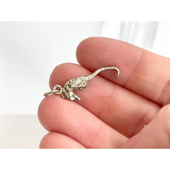 Seahorse Figural Nautical Sterling Silver 925 Vintage Pendant | Charm - Picture 10 of 10